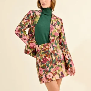 MOLLY BRACKEN FLORAL PRINT SHORT SKIRT