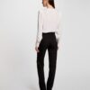 MORGAN SPRING Long-sleeved satin shirt ivory women lace