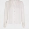 MORGAN SPRING Long-sleeved satin shirt ivory women lace