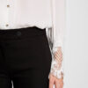 MORGAN SPRING Long-sleeved satin shirt ivory women lace