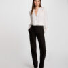 MORGAN SPRING Long-sleeved satin shirt ivory women lace