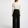 MORGAN SPRING Wide leg jeans black women