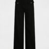 MORGAN SPRING Wide leg jeans black women