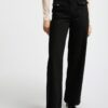 MORGAN SPRING Wide leg jeans black women
