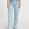 MORGAN SS 25 High-waisted wide leg jeans bleach denim women