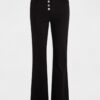 MORGAN SPRING Buttoned bootcut trousers black women