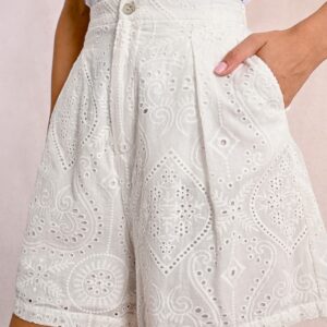 MOLLY BRACKEN SS 25 English embroidery shorts