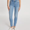 MORGAN SUMMER Standard waisted slim jeans bleach denim women