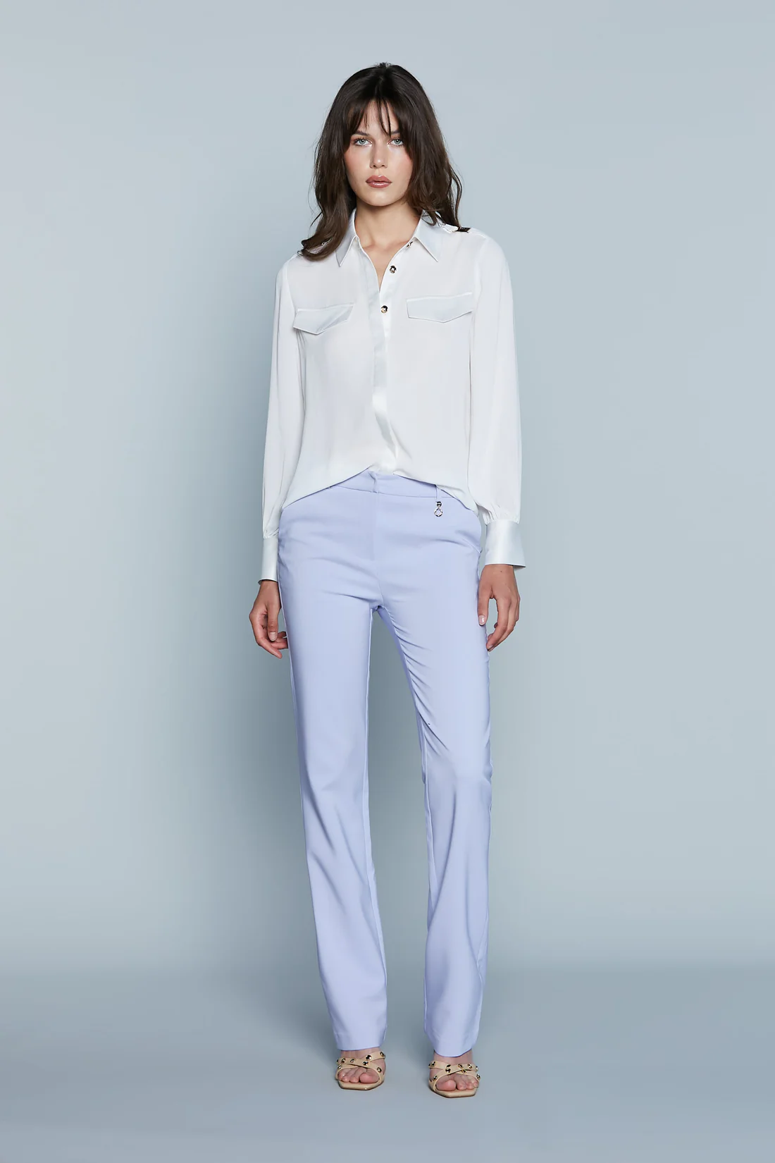 RELISH SPRING - SUMMER NEW SEGOVIA SHIRT WITH SHOULDER GOLD AND SATIN DETAILS