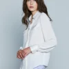 RELISH SPRING - SUMMER NEW SEGOVIA SHIRT WITH SHOULDER GOLD AND SATIN DETAILS