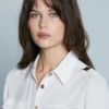 RELISH SPRING - SUMMER NEW SEGOVIA SHIRT WITH SHOULDER GOLD AND SATIN DETAILS
