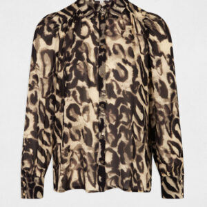 Printed voile shirt leopard women- Morgan De Toi