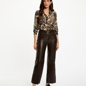 Printed voile shirt leopard women- Morgan De Toi
