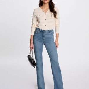 Cardigan round neck ivory women- Morgan De Toi