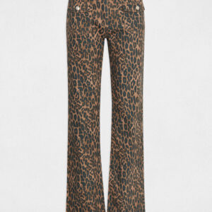 High-waisted bootcut jeans leopard women- Morgan De Toi