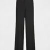 High-waisted wide-leg trousers black women-Morgan De Toi