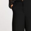 High-waisted wide-leg trousers black women-Morgan De Toi