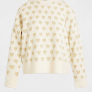 Printed jumper round neck ivory women- Morgan De Toi