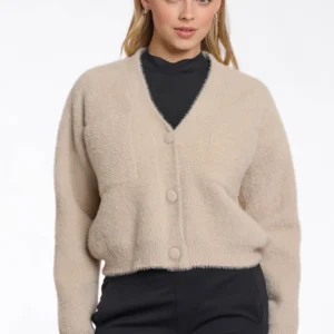 Rino & Pelle Isarea Cardigan – Απαλή Κοντή Ζακέτα σε Μπεζ, Cozy Chic Στυλ