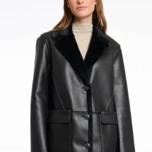 Tatiana Reversible Coat Black – Πολυτελές Διπλής Όψης Παλτό Γυναικών | Winter Elegance Greece