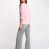 Straight cardigan with v-neck pink women