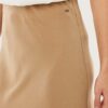 Dull Satin Midi Skirt Tan