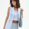 SINGLE-BREASTED VEST WITH PEAK LAPELS